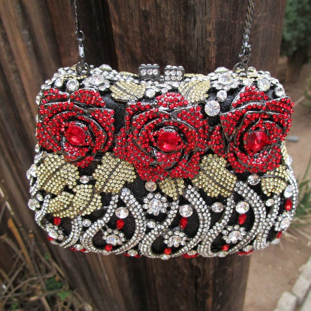Hand Made Clutch Purse With Shoulder Strap